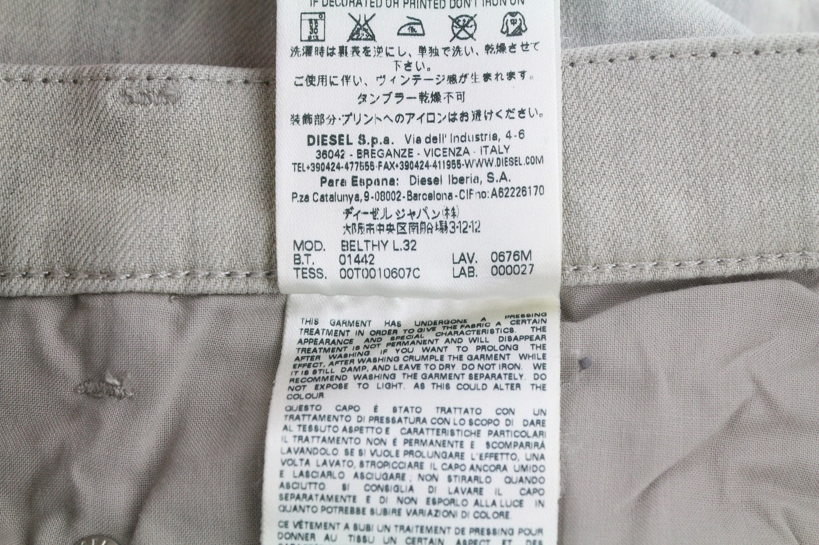 DIESEL DNA Belthy 0676M moteriški džinsai W29/L32 RRP 180 € Slim tiesūs žemo juosmens 