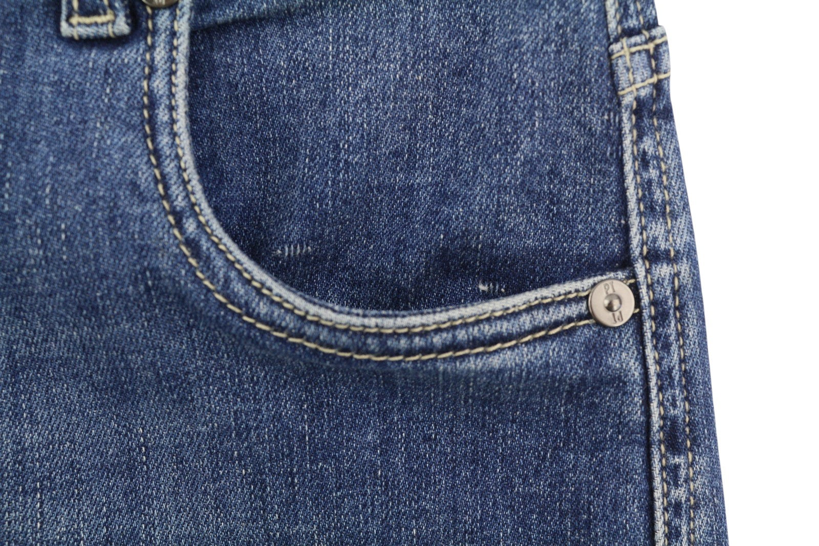 PT TORINO Cyndi moteriški džinsai W26 mėlyni siuvinėti aukštu juosmeniu platėjantys džinsai RRP 250 € 