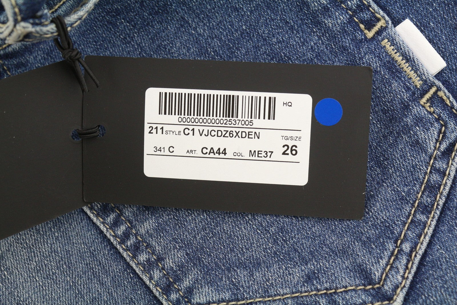 PT TORINO Cyndi moteriški džinsai W26 mėlyni siuvinėti aukštu juosmeniu platėjantys džinsai RRP 250 € 