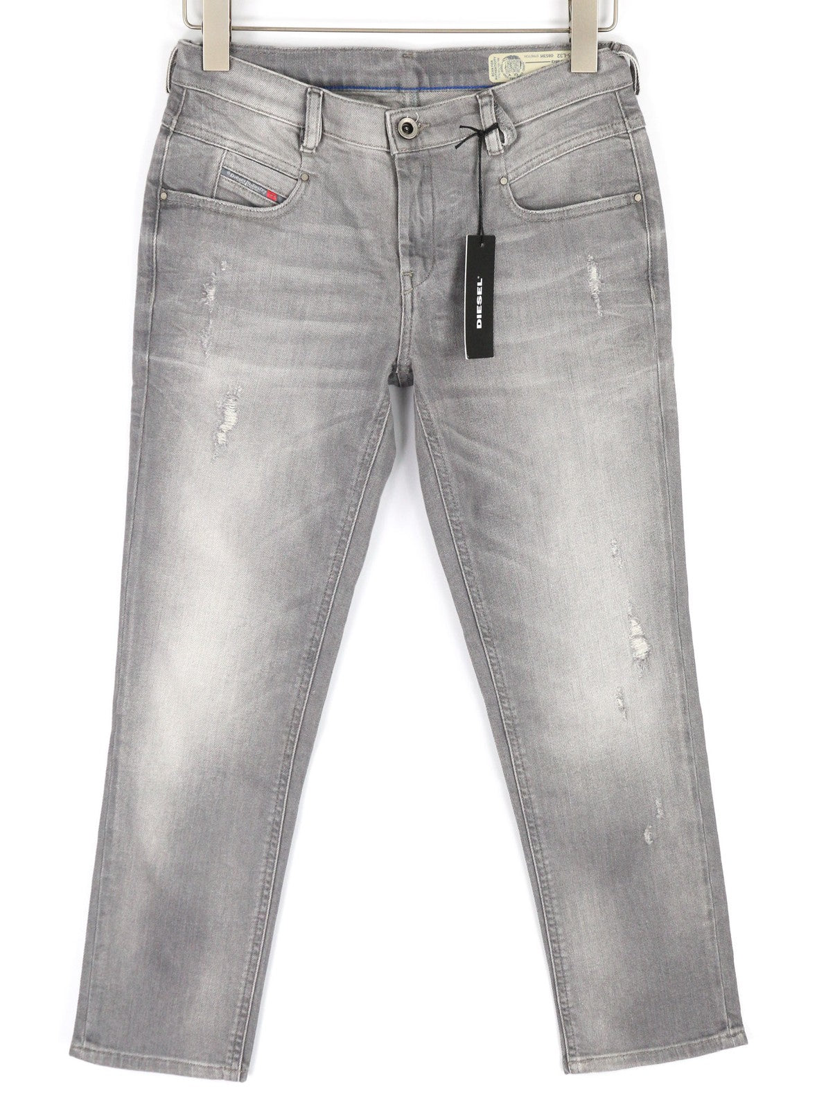 DIESEL Belthy-Ankle 0853H moteriški džinsai W25/L32 Slim Straight žemu juosmeniu RRP 200 € 