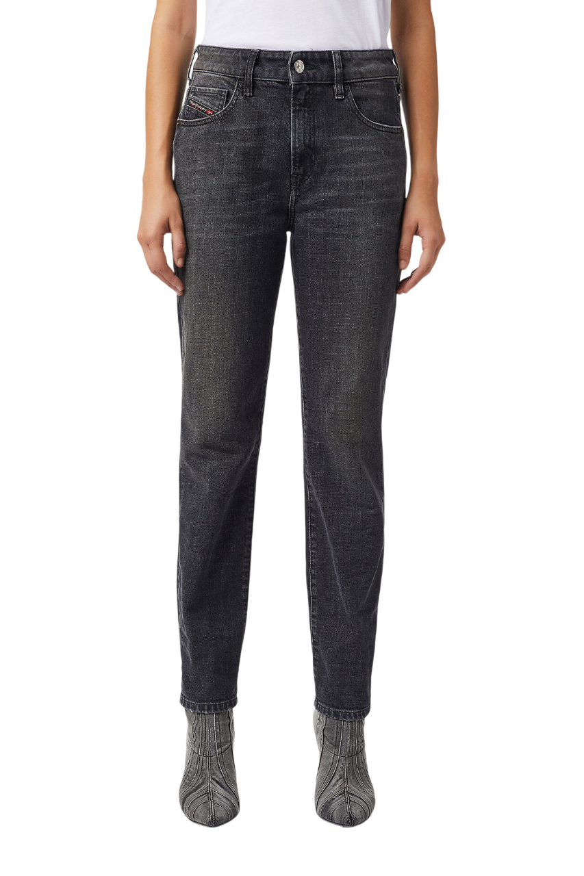 DIESEL D-Joy 09B12 moteriški džinsai W26/L32 Slim Regular Stretch skalbti juodi RRP 175 € 