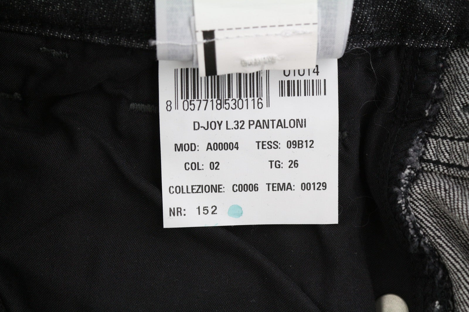 DIESEL D-Joy 09B12 moteriški džinsai W26/L32 Slim Regular Stretch skalbti juodi RRP 175 € 