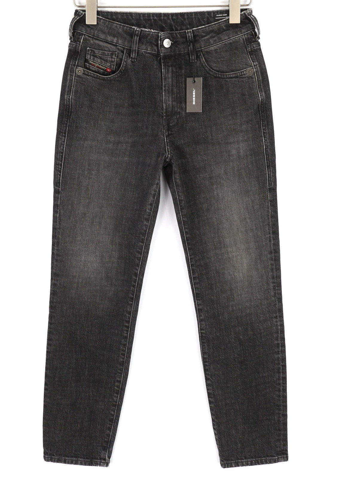 DIESEL D-Joy 09B12 moteriški džinsai W26/L32 Slim Regular Stretch skalbti juodi RRP 175 € 