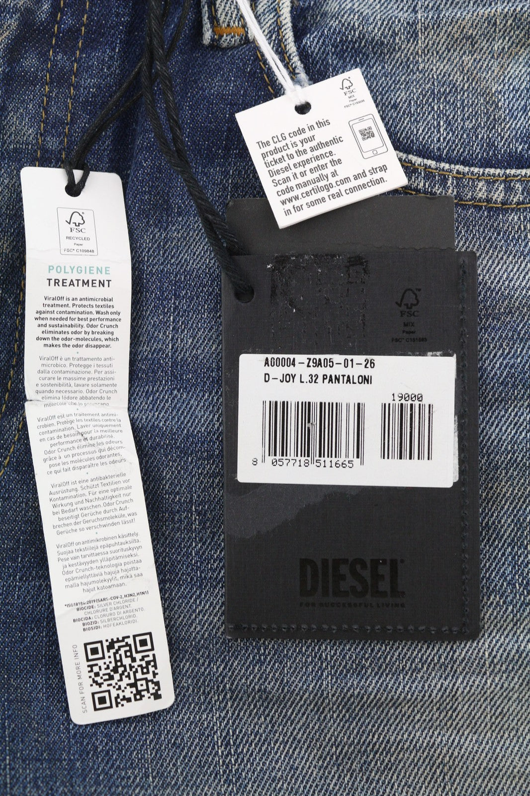 DIESEL D-Joy Z9A05 Womens Jeans W26/L32 Slim Regular Stretch Wash Blue RRP€195