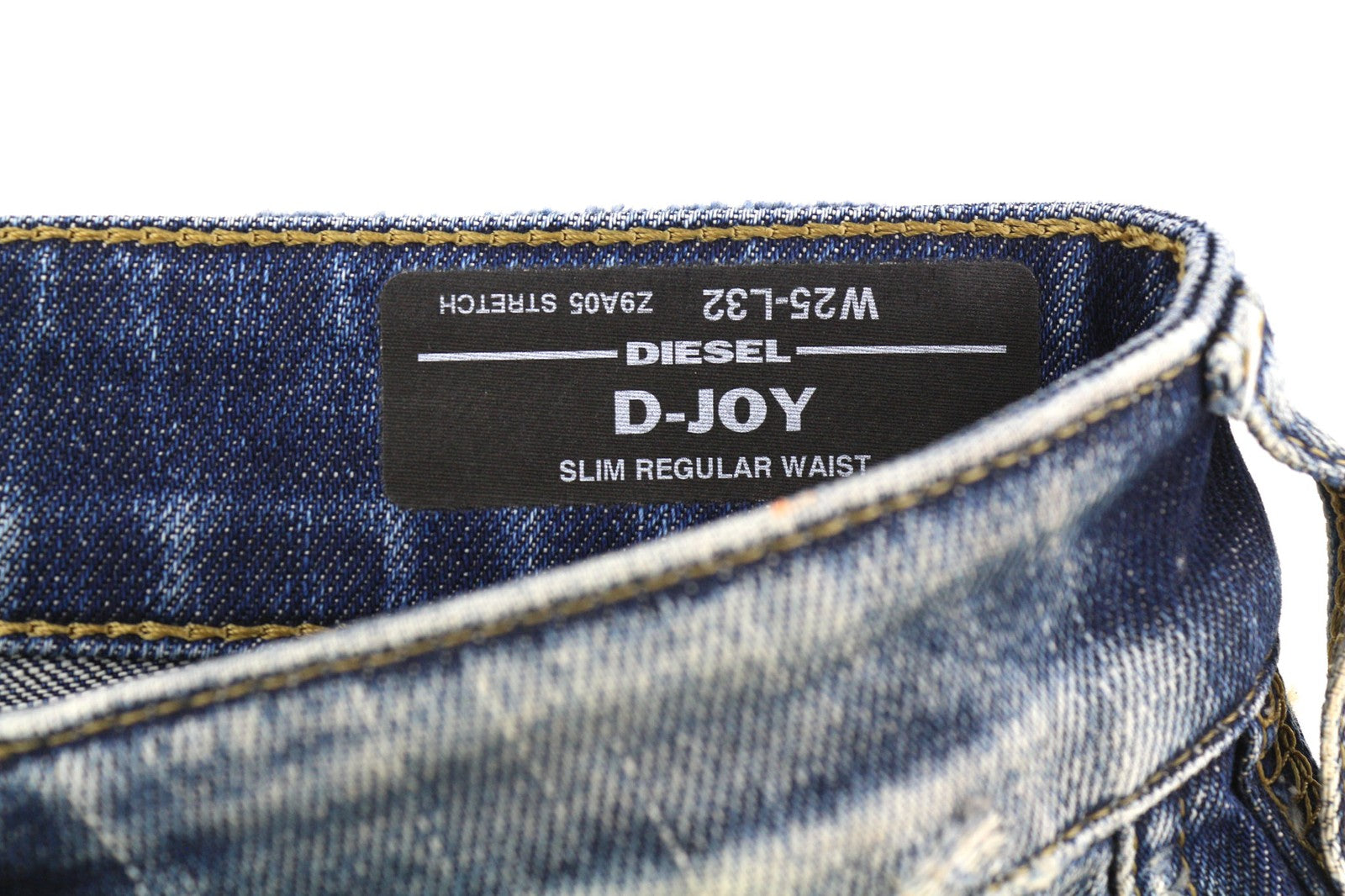 DIESEL D-Joy Z9A05 moteriški džinsai W25/L32 Slim Regular Waist Tamprūs, mėlyni RRP 195 € 