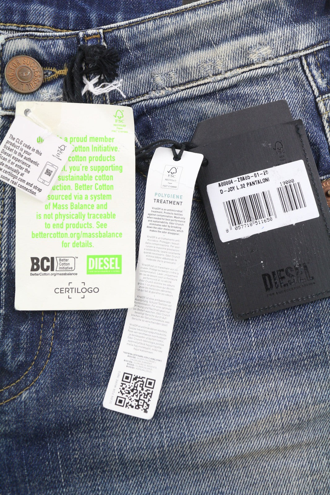 DIESEL D-Joy Z9A05 moteriški džinsai W25/L32 Slim Regular Waist Tamprūs, mėlyni RRP 195 € 