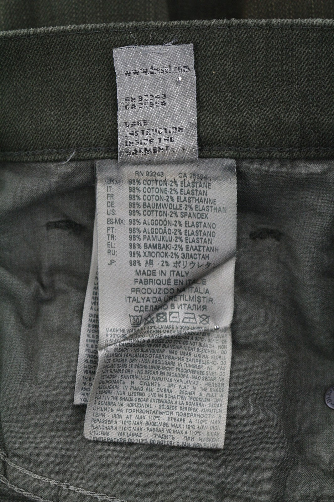 DIESEL D-Mharky-SP4 0078D vyriški džinsai W32/L32 Slim Skinny Tamprūs, Rudi 