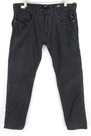 REPLAY Grover Trousers Mens W32 L34 Grey Corduroy Straight  Stretch Fly