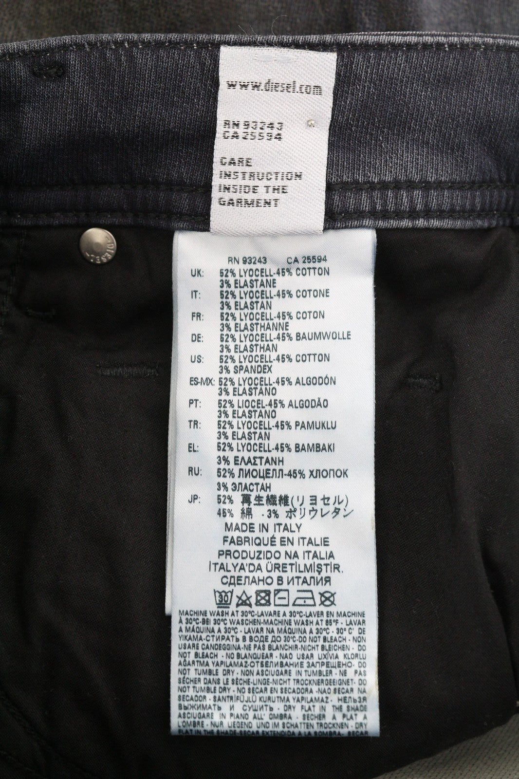 DIESEL CL-Krooley-CB-NE069IA vyriški džinsai W26 Jogg Sweat Stretch Ripped Wash Dark 