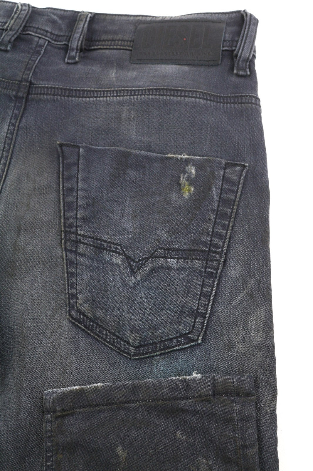 DIESEL CL-Krooley-CB-NE069IA vyriški džinsai W26 Jogg Sweat Stretch Ripped Wash Dark 