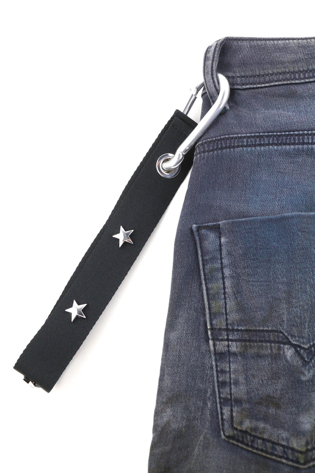 DIESEL CL-Krooley-CB-NE069IA vyriški džinsai W26 Jogg Sweat Stretch Ripped Wash Dark 