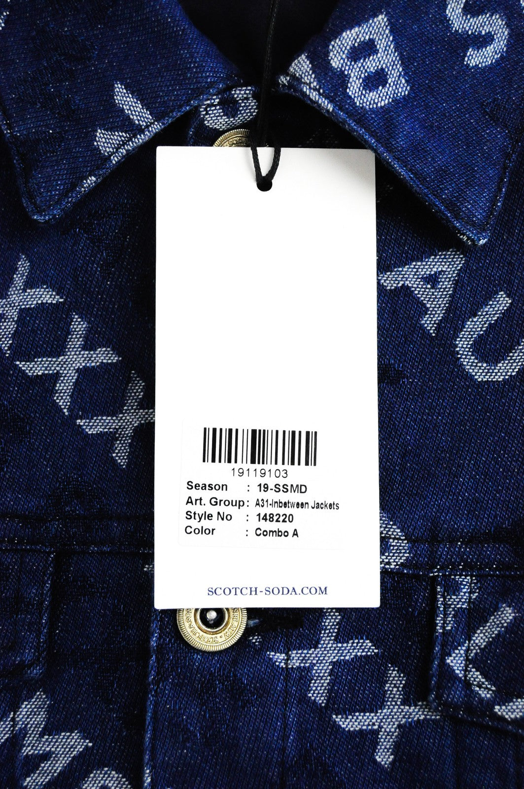 SCOTCH &amp; SODA Blauw L striukė Mėlyna raštuota ilgomis rankovėmis 