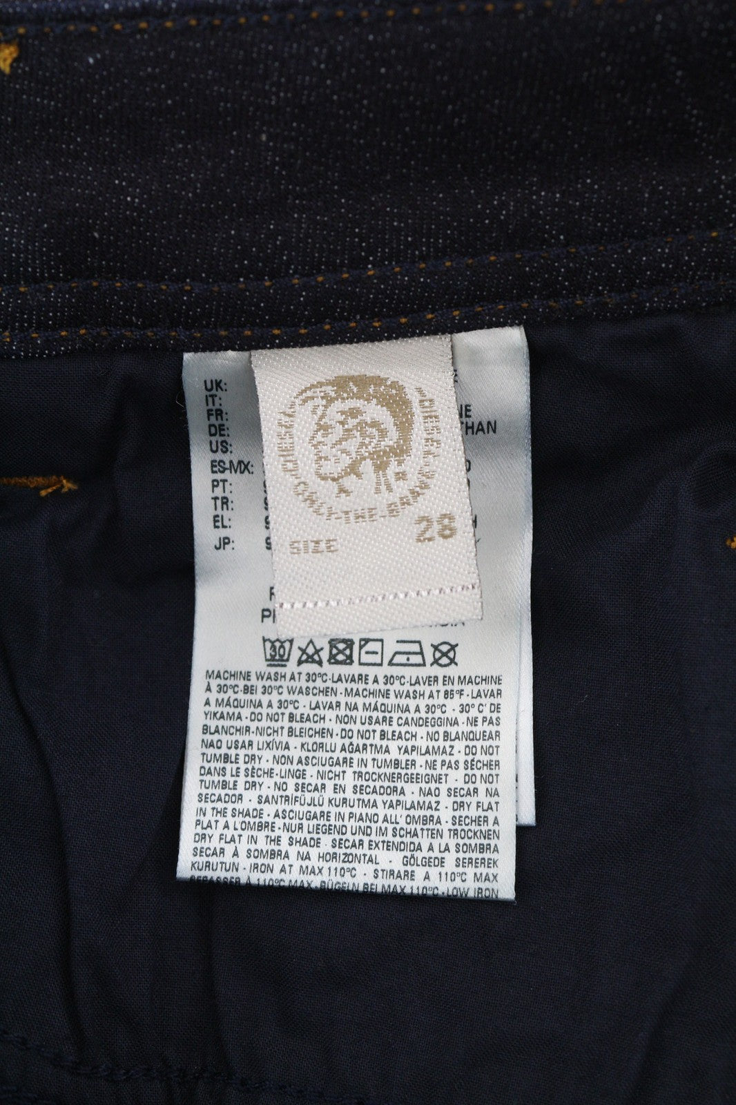 DIESEL Iakop R0841 vyriški džinsai W28/L32 Regular Slim Tapered Stretch tamsiai mėlyni 