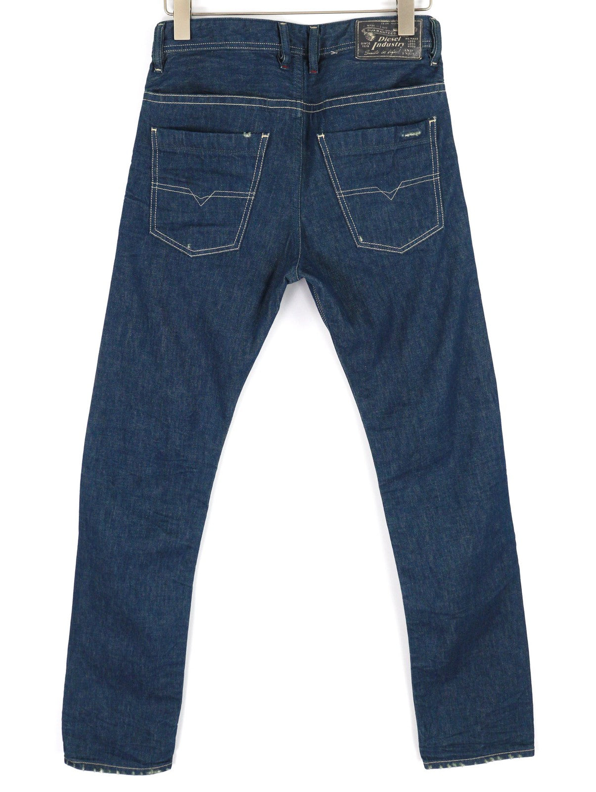 DIESEL Braddom 8880K vyriški džinsai W27/L32 Regular Slim su morkų sagomis, skalbtos mėlynos spalvos 