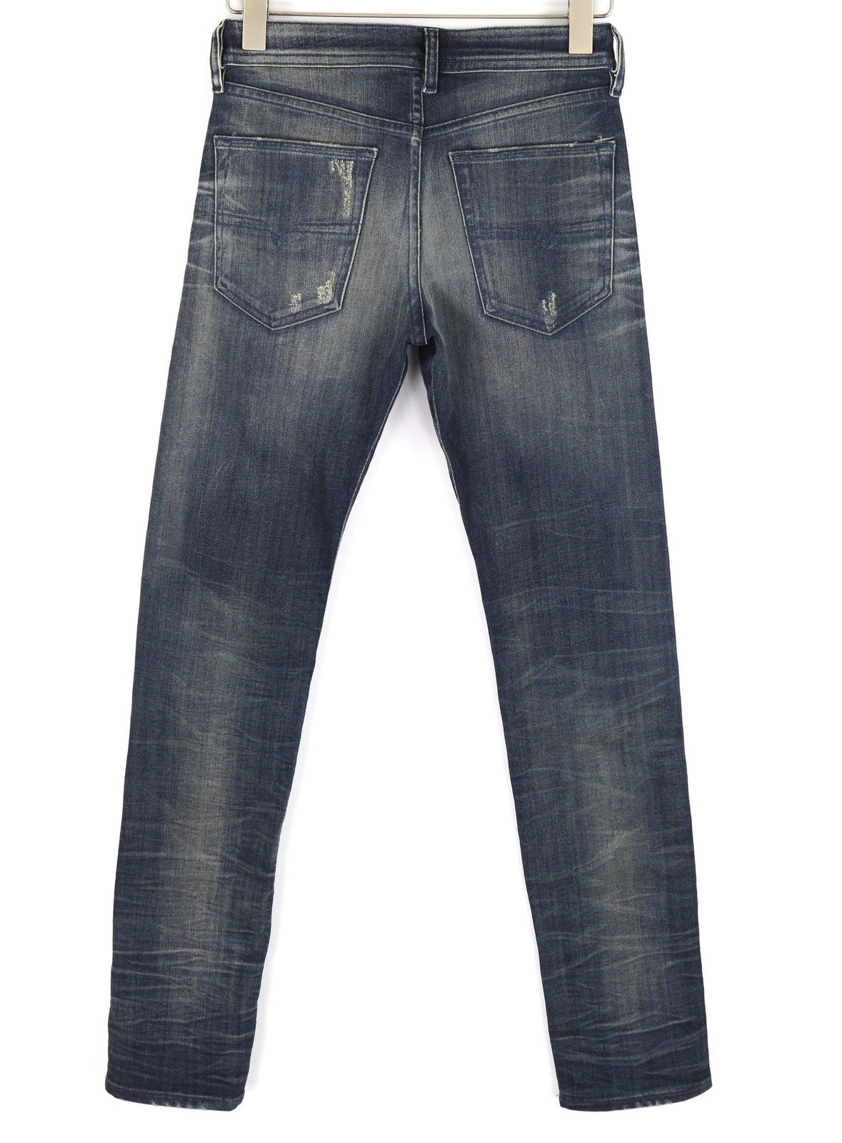 DIESEL Buster 0854S vyriški džinsai W26/L32 Slim su sagomis, plėšyti, skalbti. 