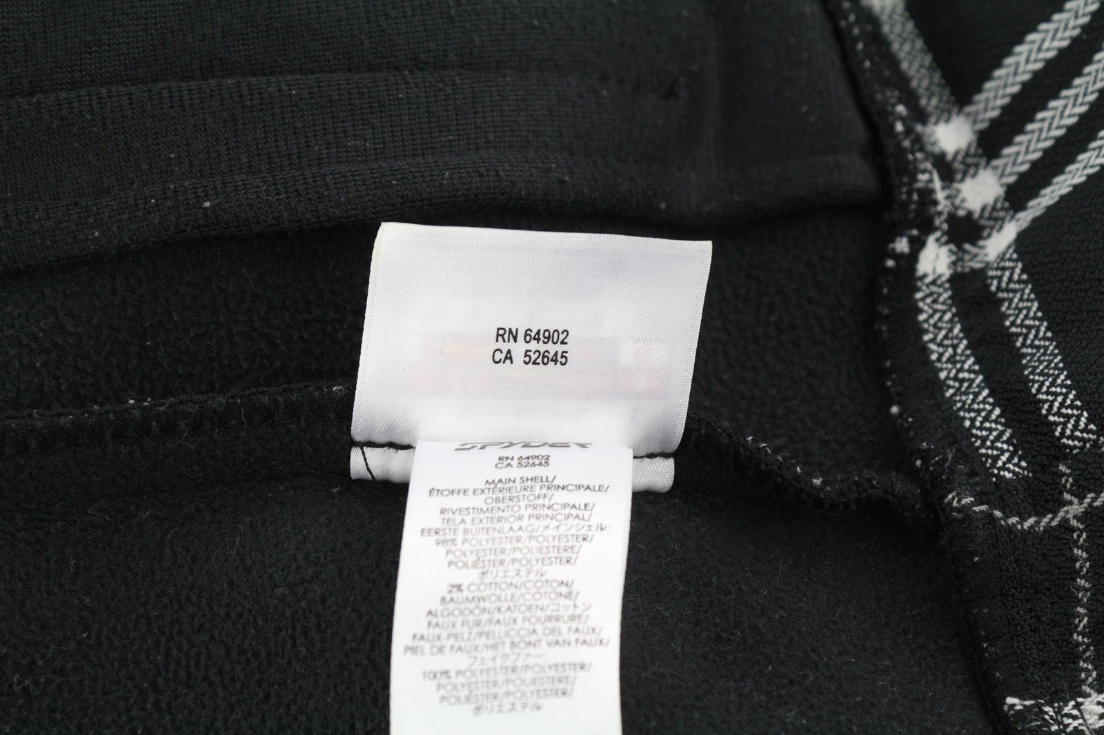 SPYDER moteriška striukė L, juoda, languota, su užtrauktuku ir gobtuvu 