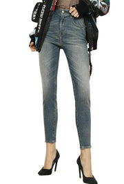 DIESEL Slandy-High 085AZ moteriški bateliai W28/L32 mėlyni, itin aptempti, tamprūs, skalbti 