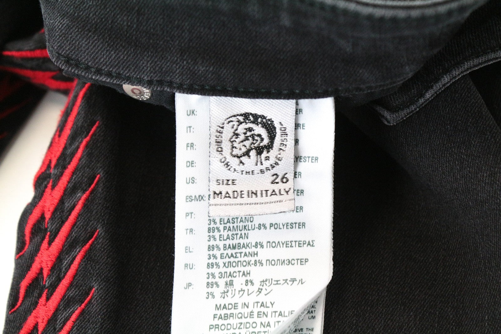 DIESEL Slandy-F 082AM moteriški džinsai W26/L32 itin ploni pilki, aptempti, medvilniniai 