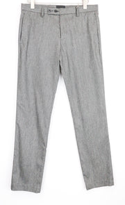 RICHMOND Men's Trousers 48 Grey Wool Flat Front Dress Pants with Side Pockets