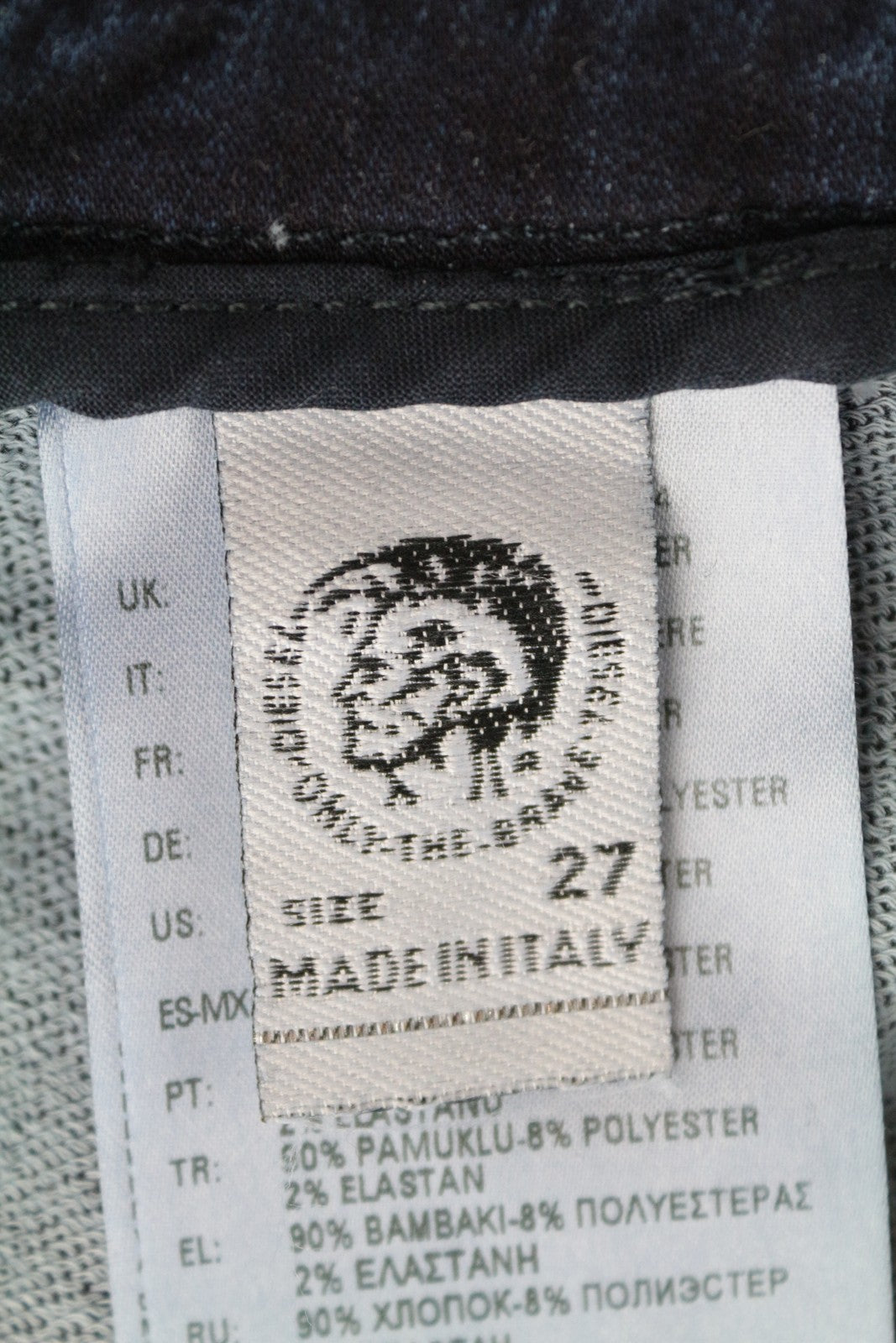 DIESEL Abbie-Ne 069AW Women's Jeans W27 Jogg Fit Blue Wide Stretch Cotton Denim