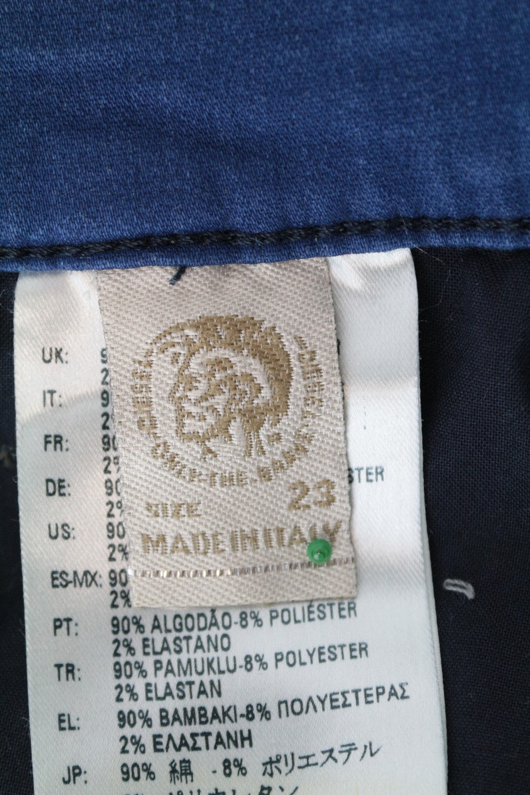 DIESEL Chino-F-Ne 0682B moteriški W23 mėlyni sendinto Jogg Boyfriend fit džinsai 