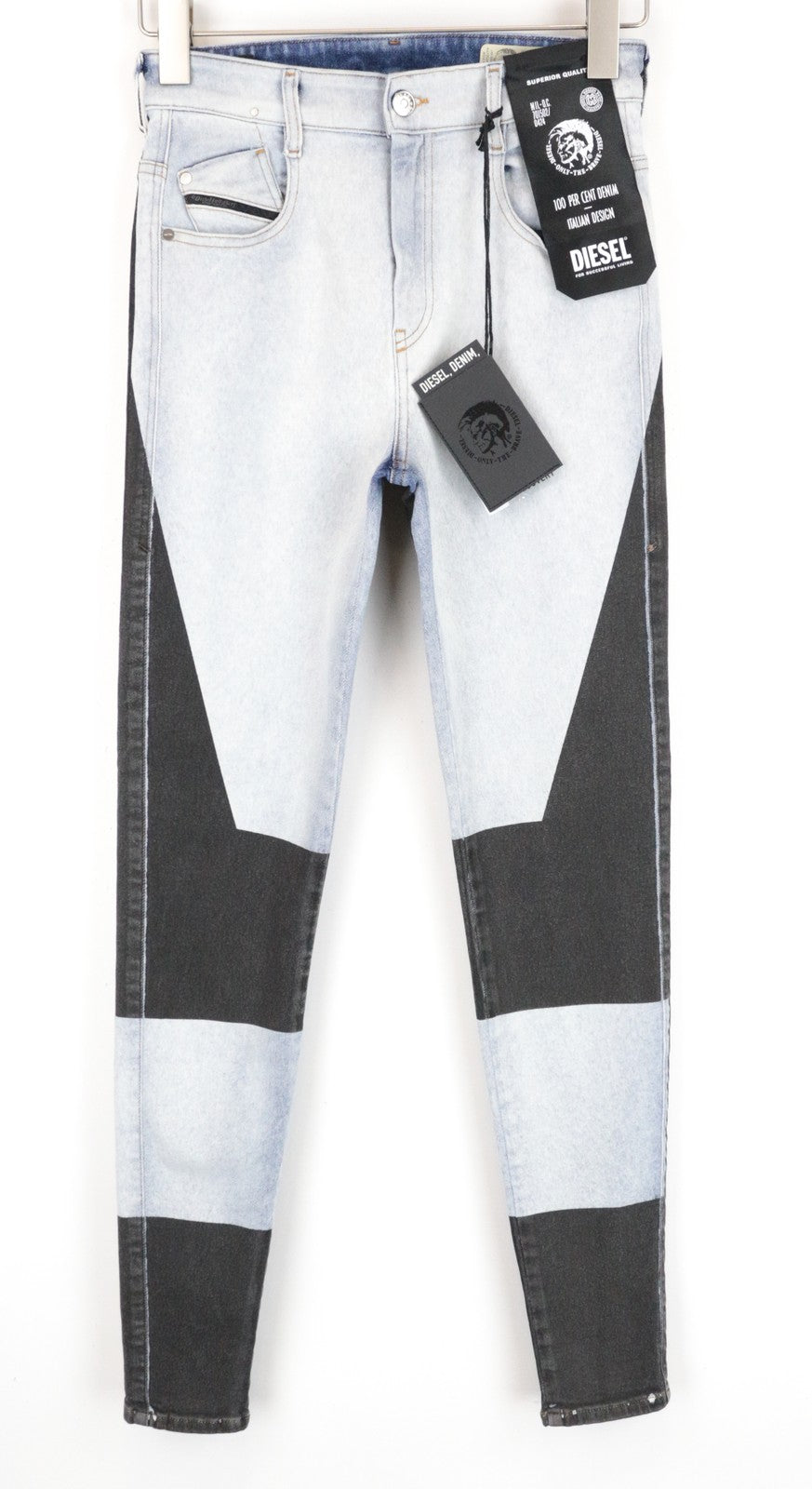 DIESEL Slandy-High-SP 0890M moteriški W26/L32 aptempti tamprūs skalbti džinsai 