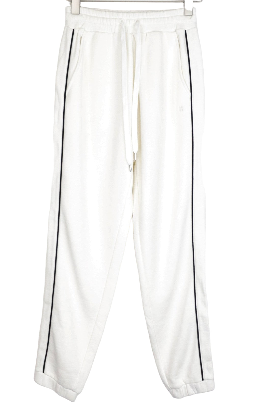 SWEATY BETTY moteriškos W26/L29 gelsvai baltos laisvalaikio sportinės kelnės 