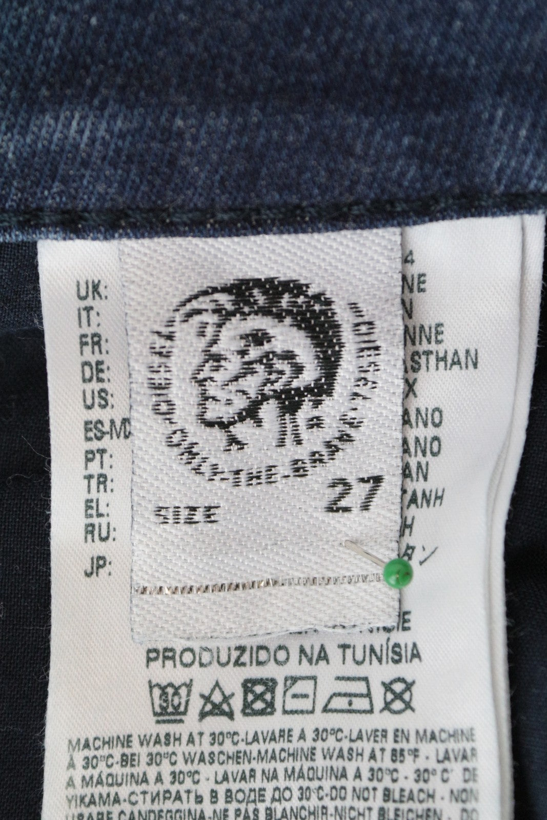 DIESEL Belthy-Ne 084PE moteriški W27 Jogg mėlyni tiesūs, tamprūs medvilniniai džinsai 