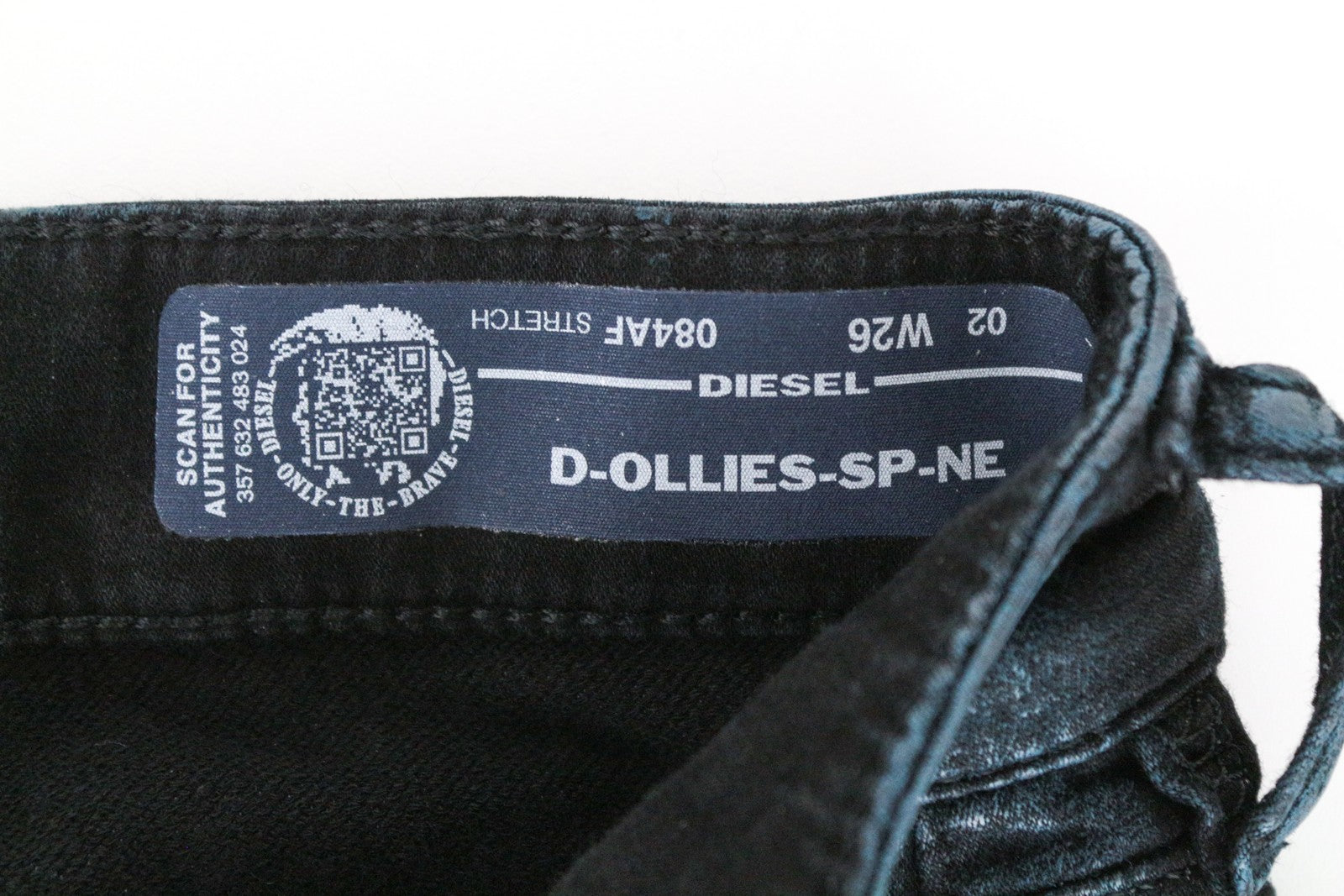 DIESEL D-Ollies-SP-NE 084AF moteriški W26 Jogg mėlyni tamprūs, ploni džinsai 