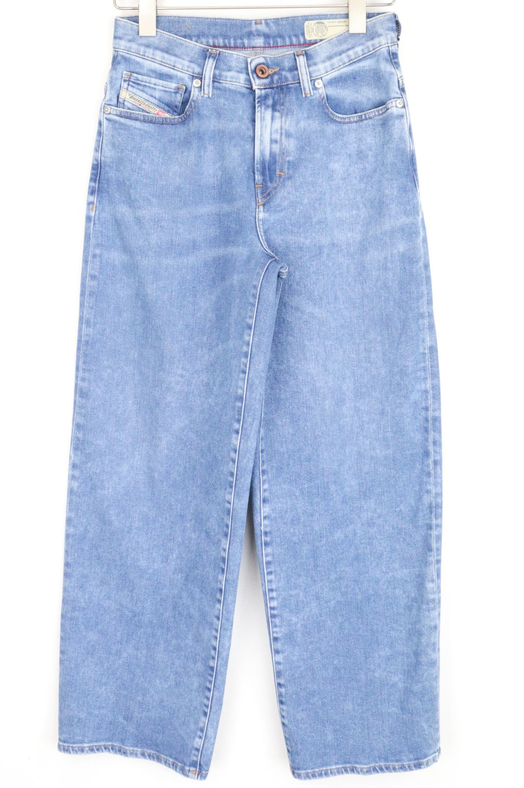 DIESEL Widee 087AR moteriški W26/L32 mėlyni tiesaus kirpimo medvilniniai tamprūs džinsai 