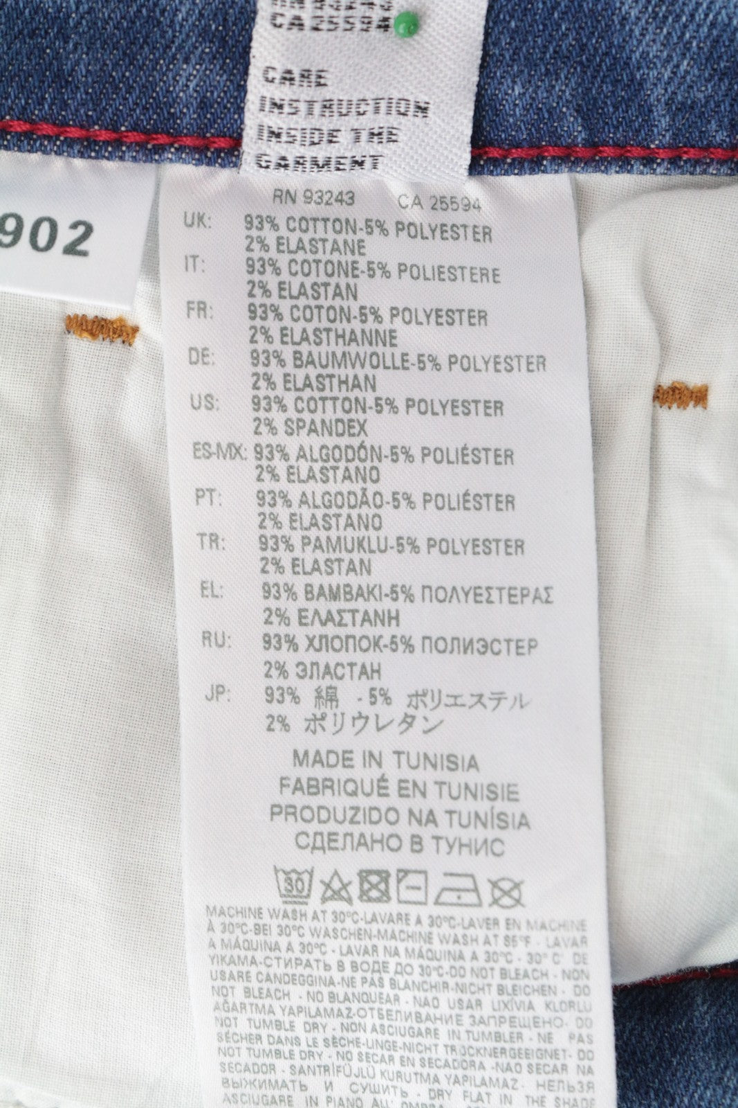 DIESEL Widee 087AR moteriški W26/L32 mėlyni tiesaus kirpimo medvilniniai tamprūs džinsai 