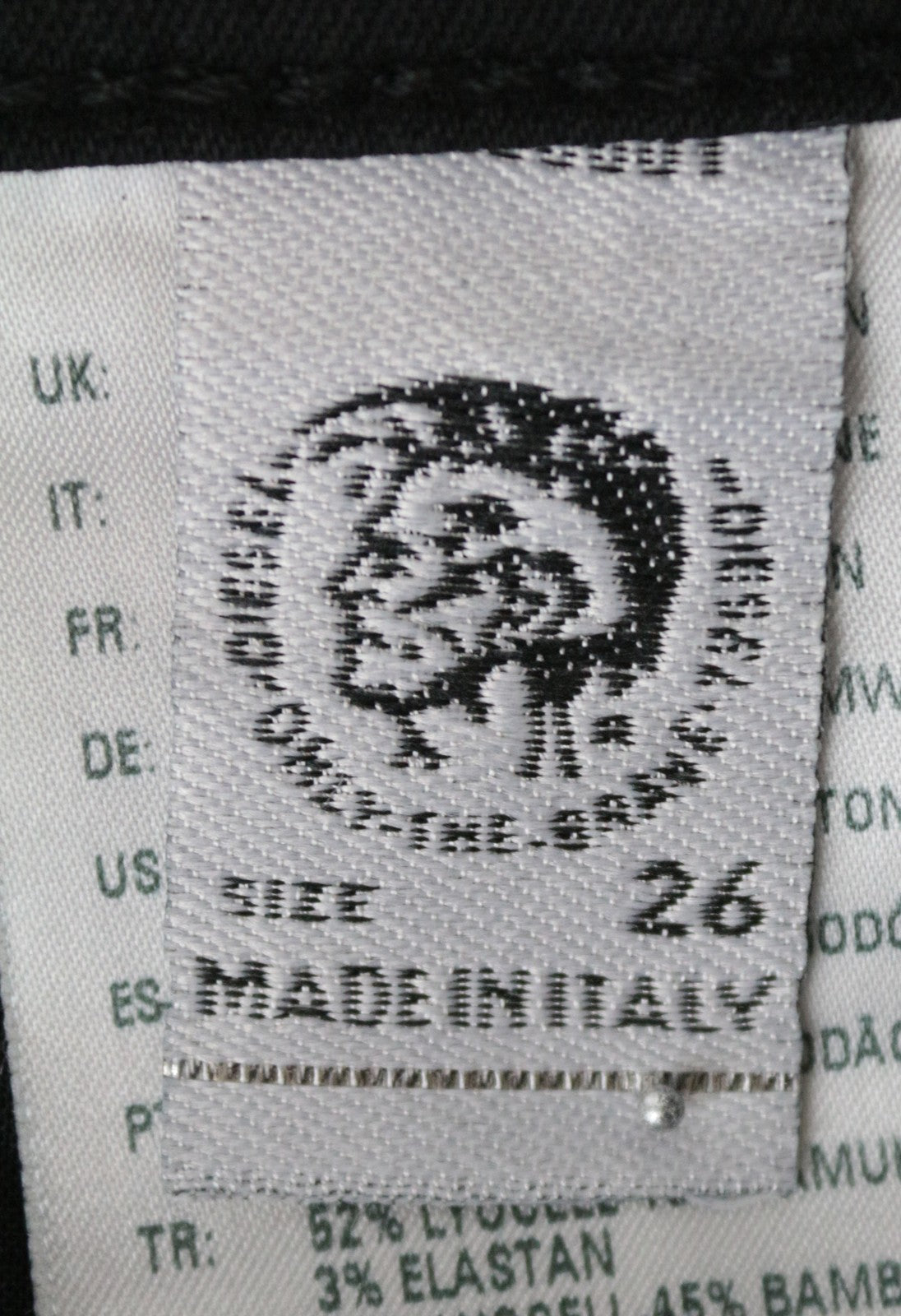 DIESEL D-Ollies 069RK moteriškos džinsinės kelnės W26 Slim Fit juodos Jogg vaškuotos tamprios kelnės 