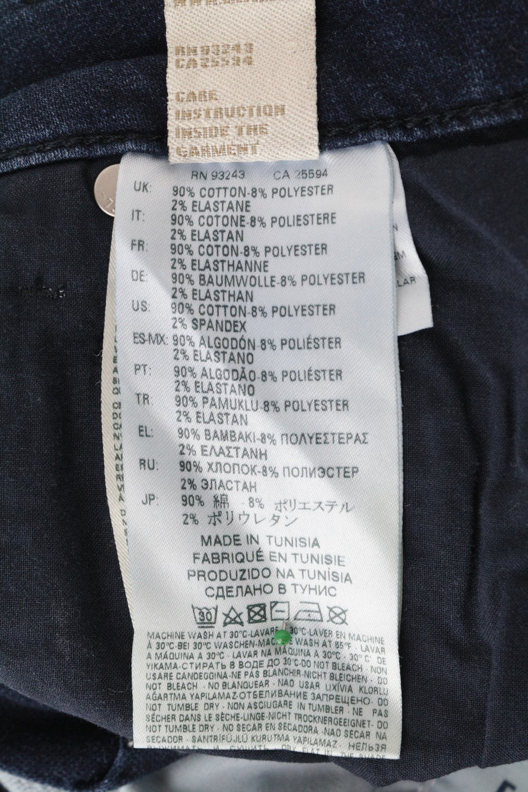 DIESEL Fayza-Ne 0687D moteriški džinsai W25 mėlyni Jogg Boyfriend Fit tamprūs skalbinių rašto džinsai 