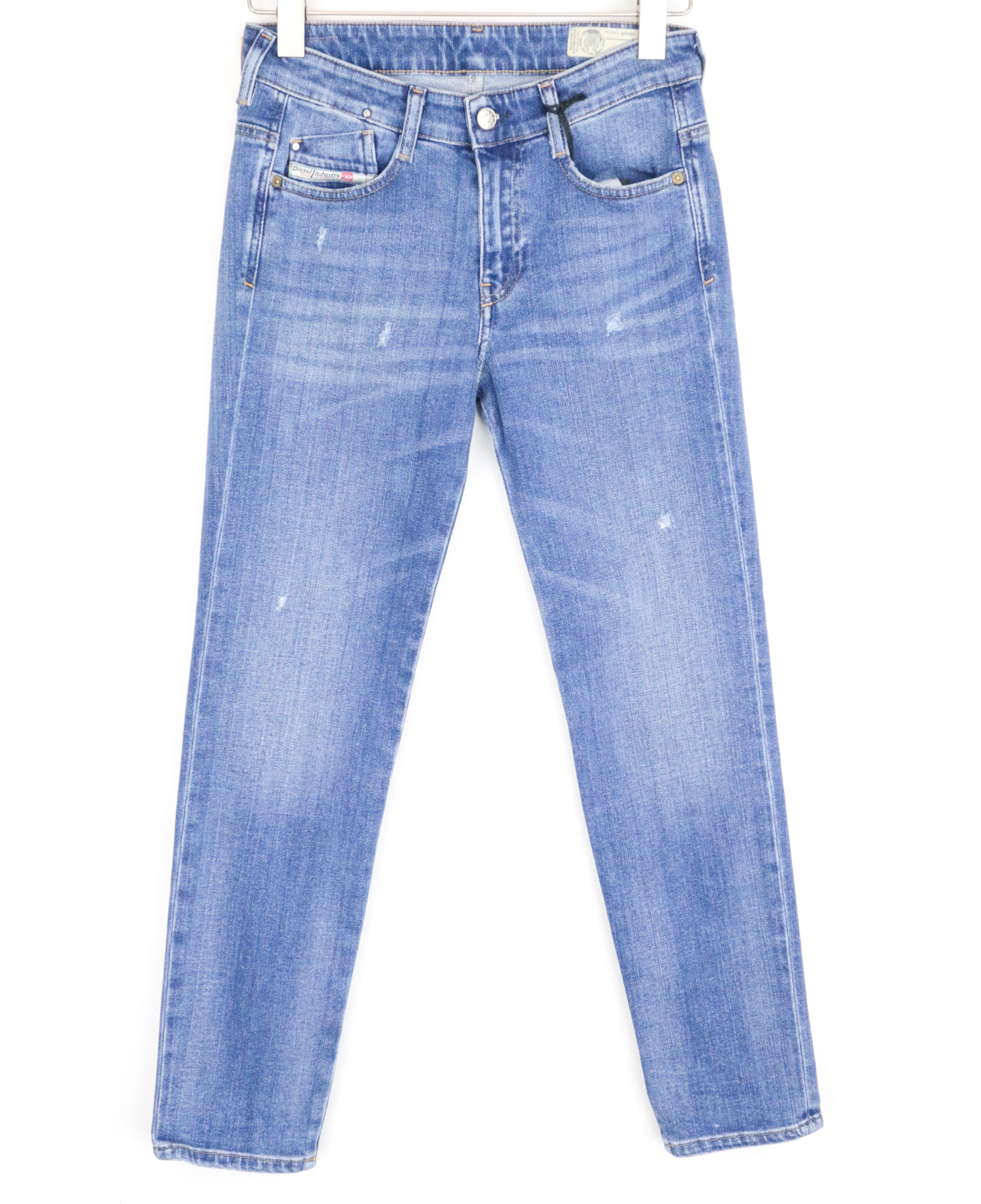 DIESEL D-Rifty 083AX moteriški džinsai W31/L30 Slim Stretch Fit mėlynos medvilnės džinsinis audinys 