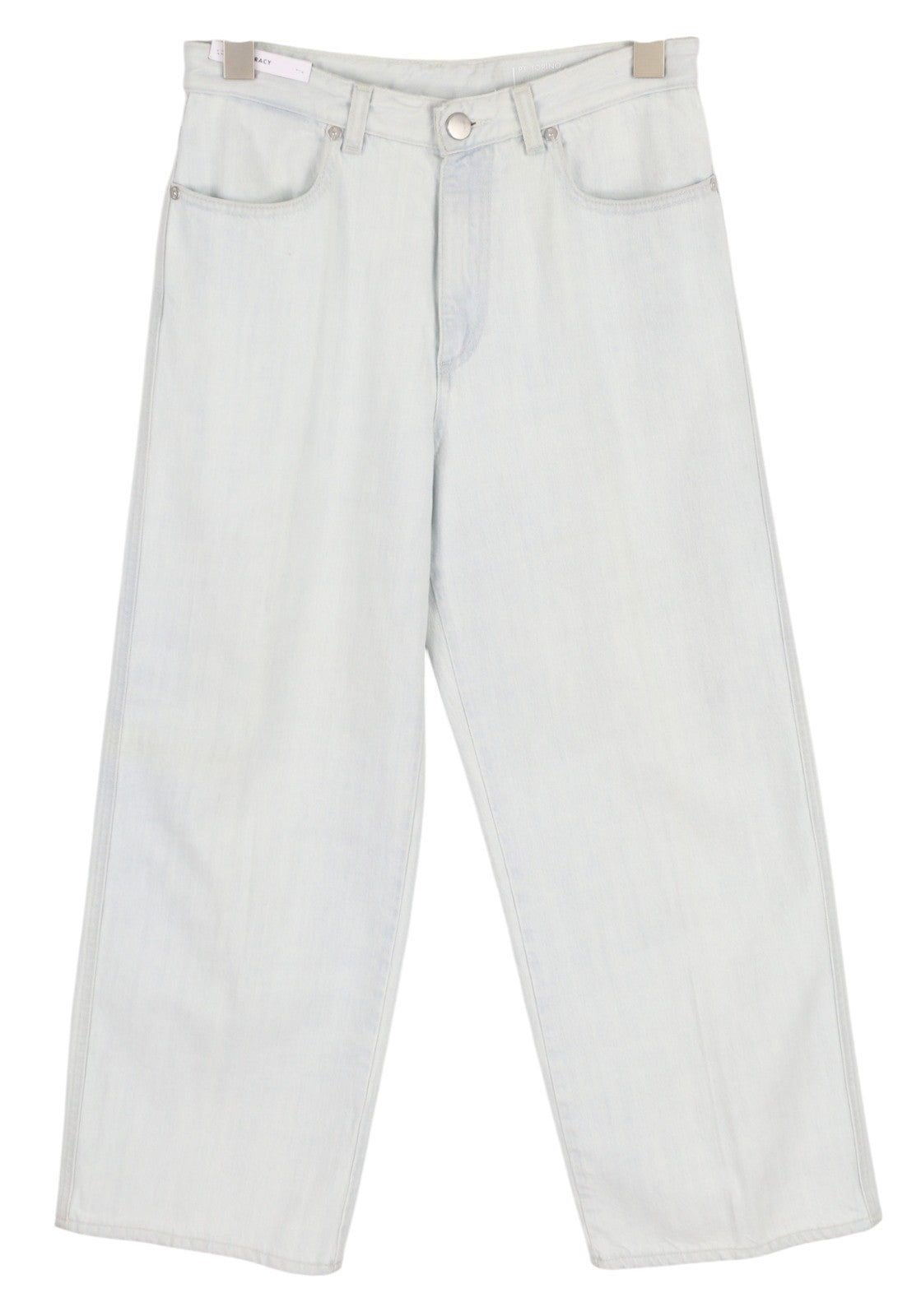 PT TORINO Tracy moteriški džinsai W26 mėlyni tiesūs iki kulkšnies su užtrauktuku 