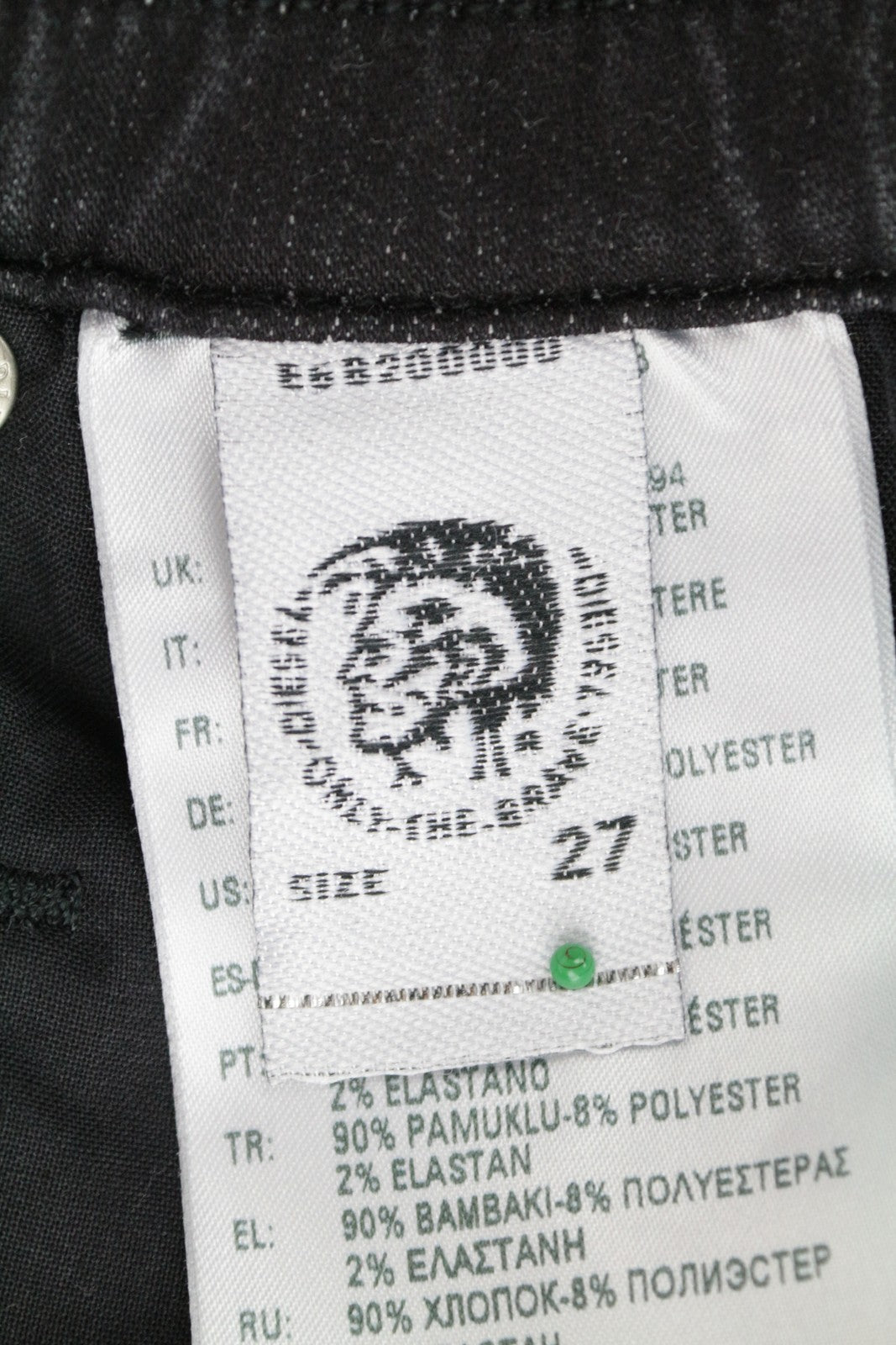 DIESEL Krailey R-SP-NE 0094Q moteriški W27 pilki Slim Jogg Fit tamprūs skalbinių džinsai 