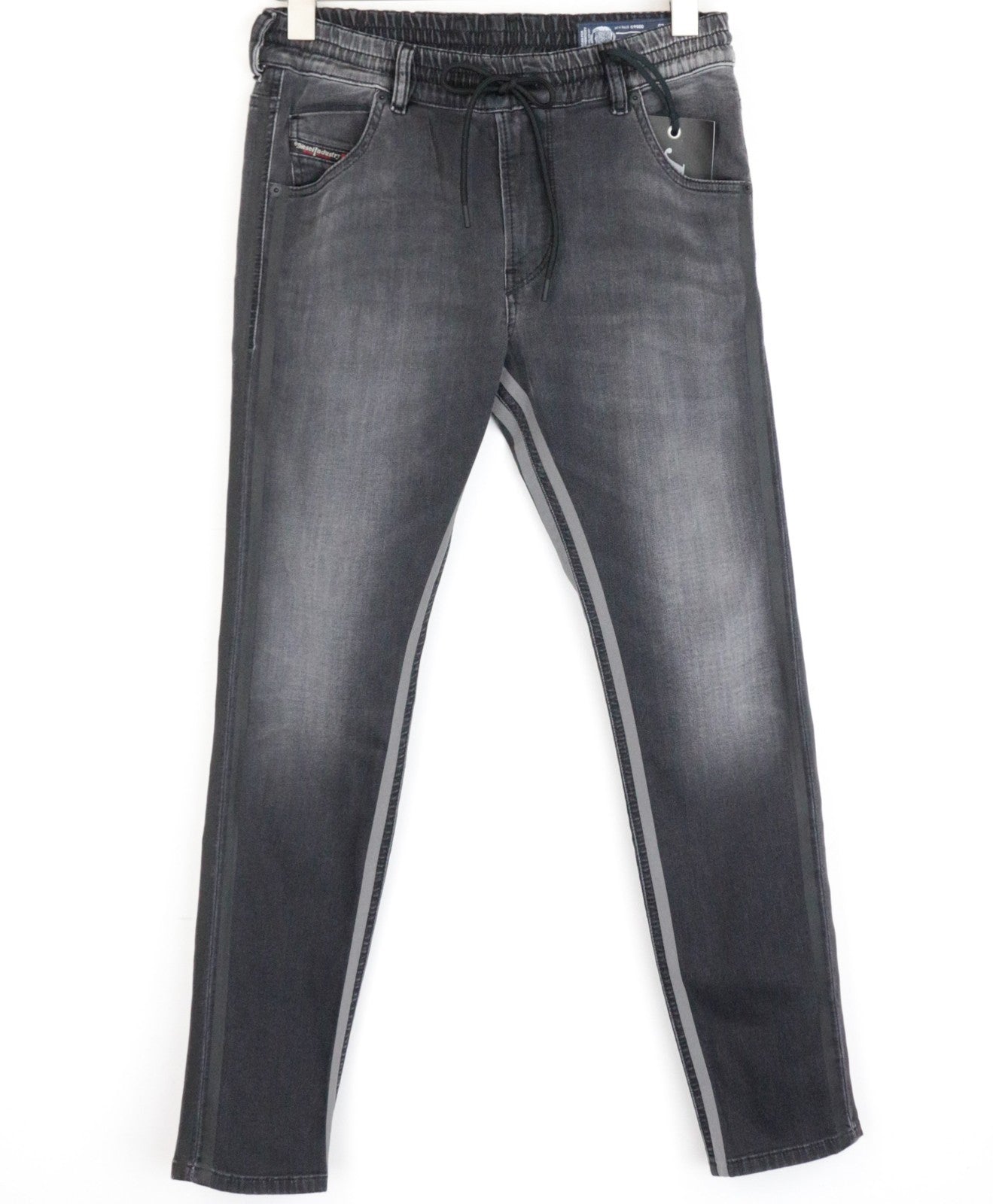 DIESEL Krailey R-SP-NE 0094Q moteriški W27 pilki Slim Jogg Fit tamprūs skalbinių džinsai 