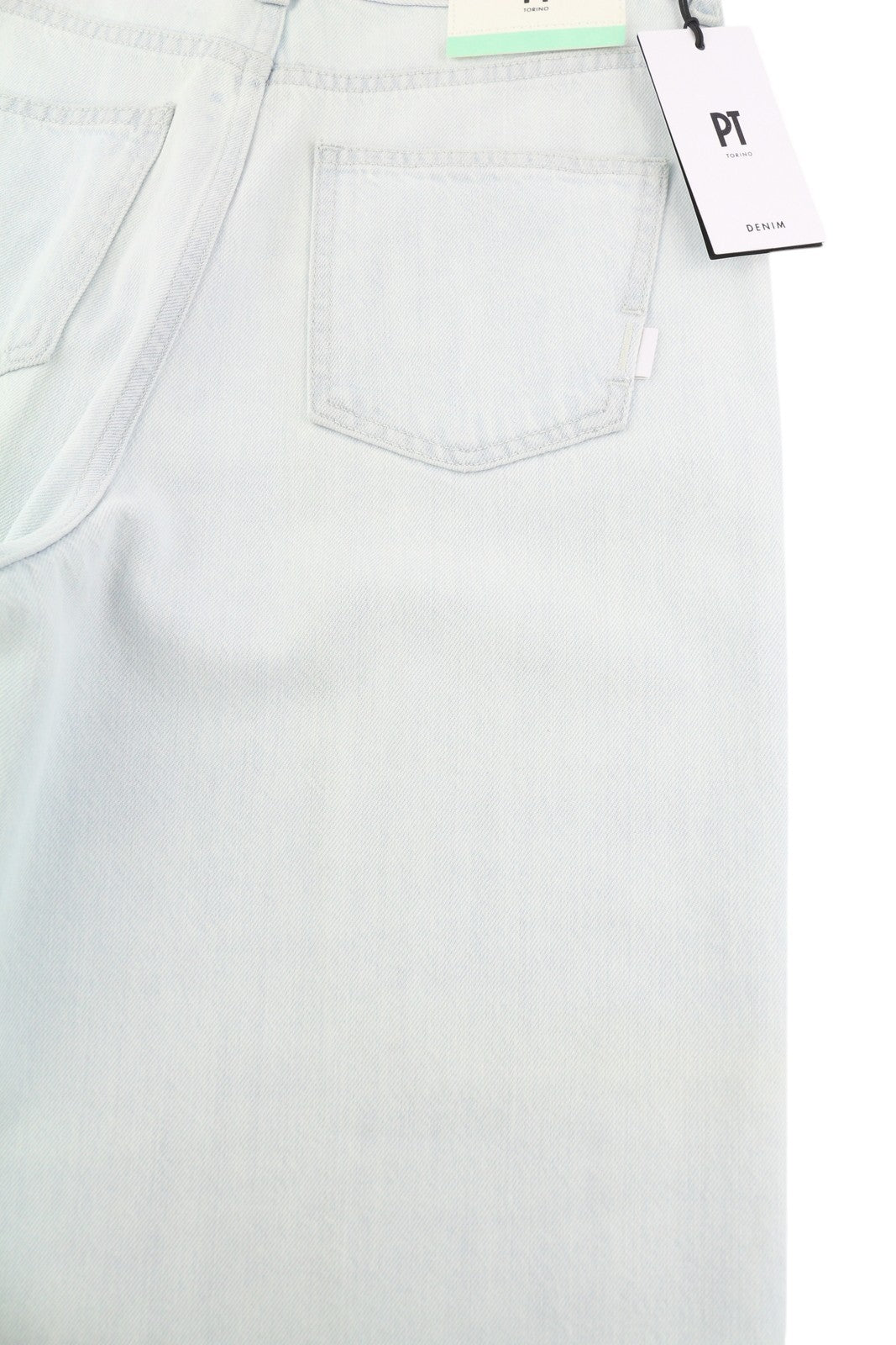 PT TORINO Tracy moteriški džinsai W28 mėlyni tiesūs iki kulkšnies su užtrauktuku 