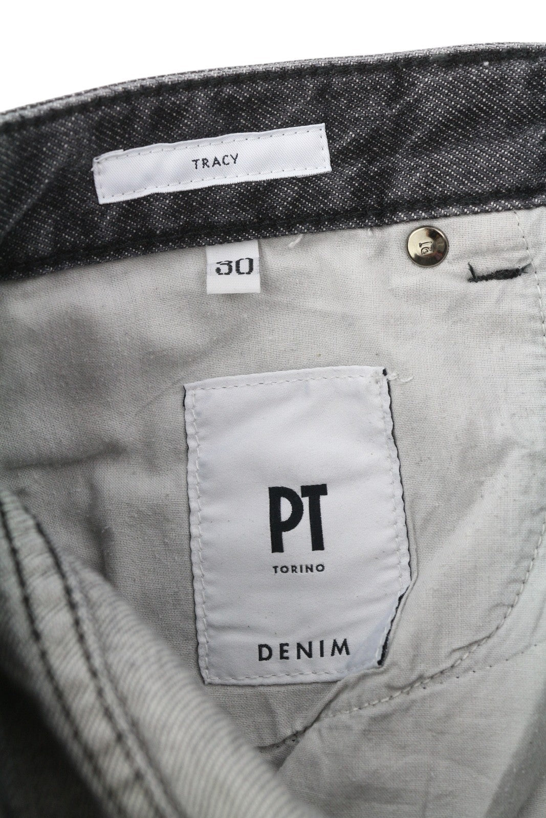 PT TORINO Tracy moteriški džinsai, W30, pilki, tiesūs, iki kulkšnių 