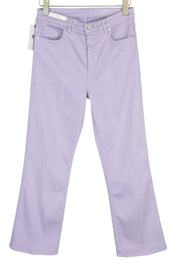 PT TORINO Kim moteriški džinsai W32 violetinės violetinės spalvos platėjantys tamprūs džinsai iki kulkšnies RRP 225 € 