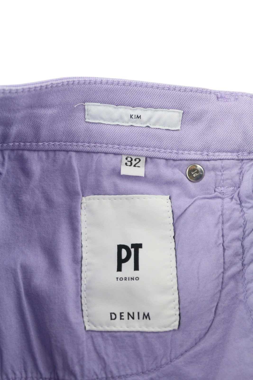 PT TORINO Kim moteriški džinsai W32 violetinės violetinės spalvos platėjantys tamprūs džinsai iki kulkšnies RRP 225 € 