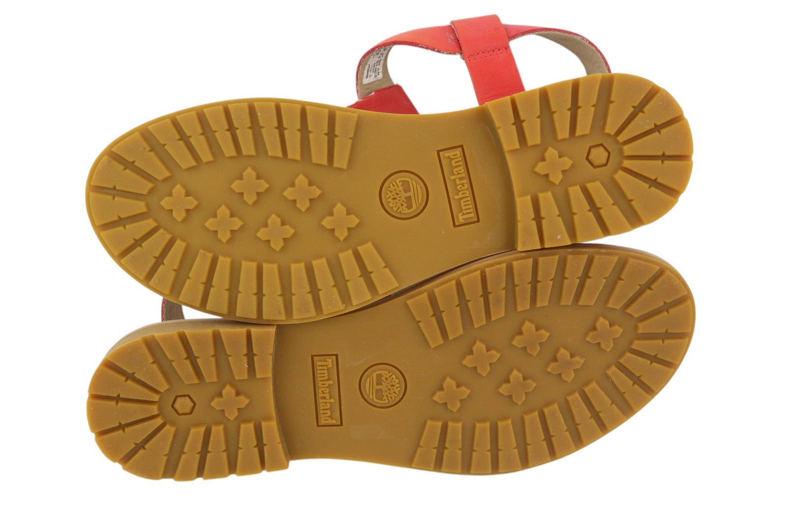 TIMBERLAND A23UF Women Sandals EU36/37 Orange Leather Open Toe Buckle Closure