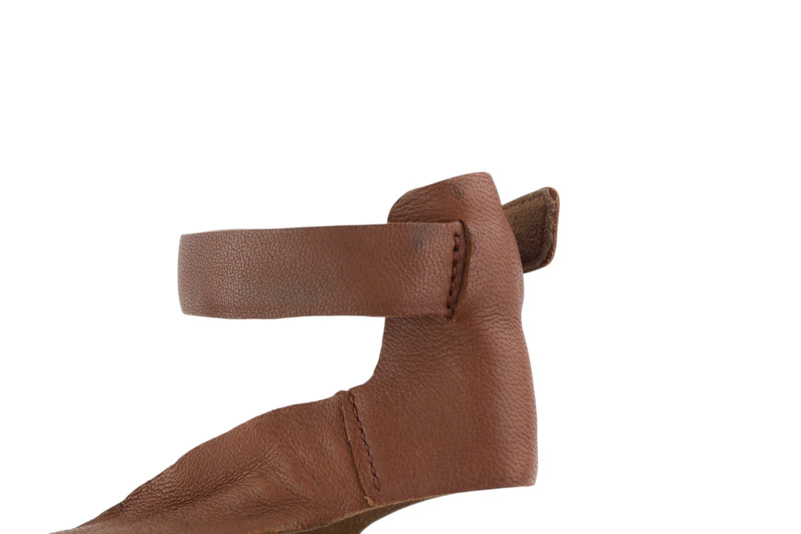 TIMBERLAND A1PCY Women Sandals EU38/38.5 Brown Leather Open Toe Flats Buckle