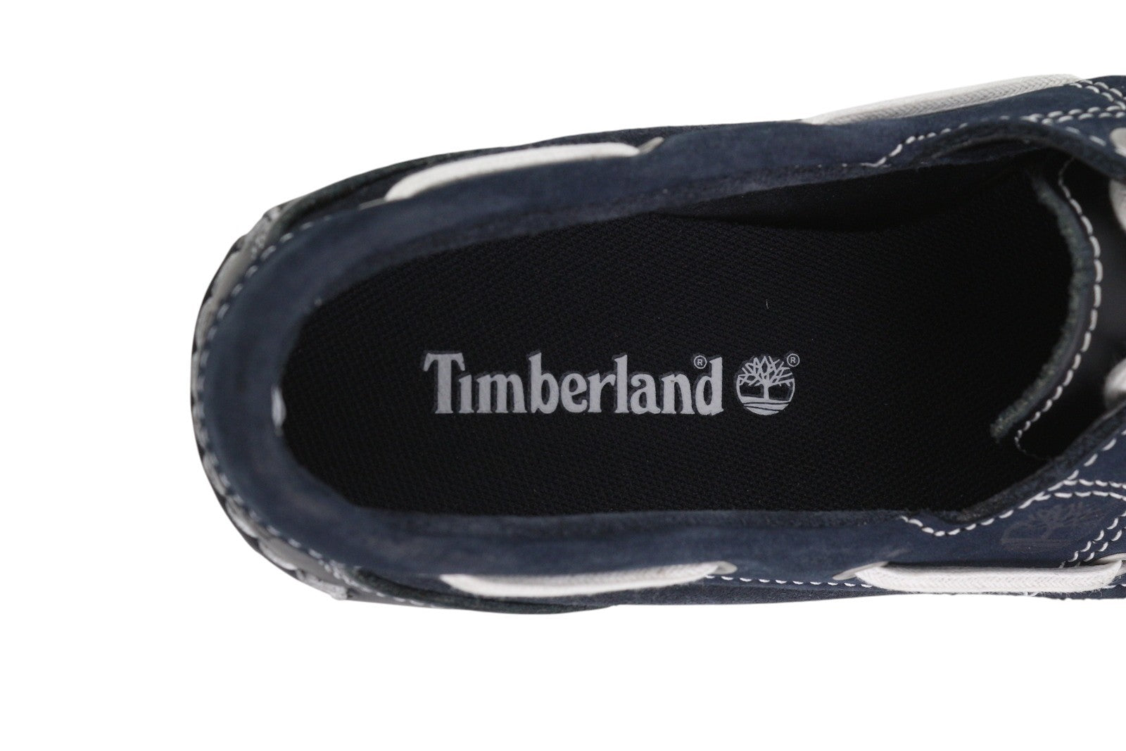 TIMBERLAND 26609 moteriški batai EU38/38.5 tamsiai mėlyni odiniai laivelio formos šlepetės su migdolų nosimi 