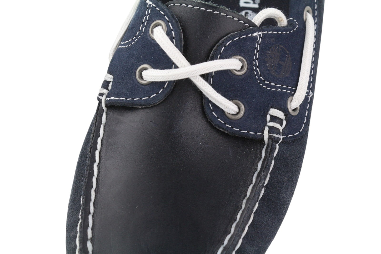 TIMBERLAND 26609 moteriški batai EU38/38.5 tamsiai mėlyni odiniai laivelio formos šlepetės su migdolų nosimi 