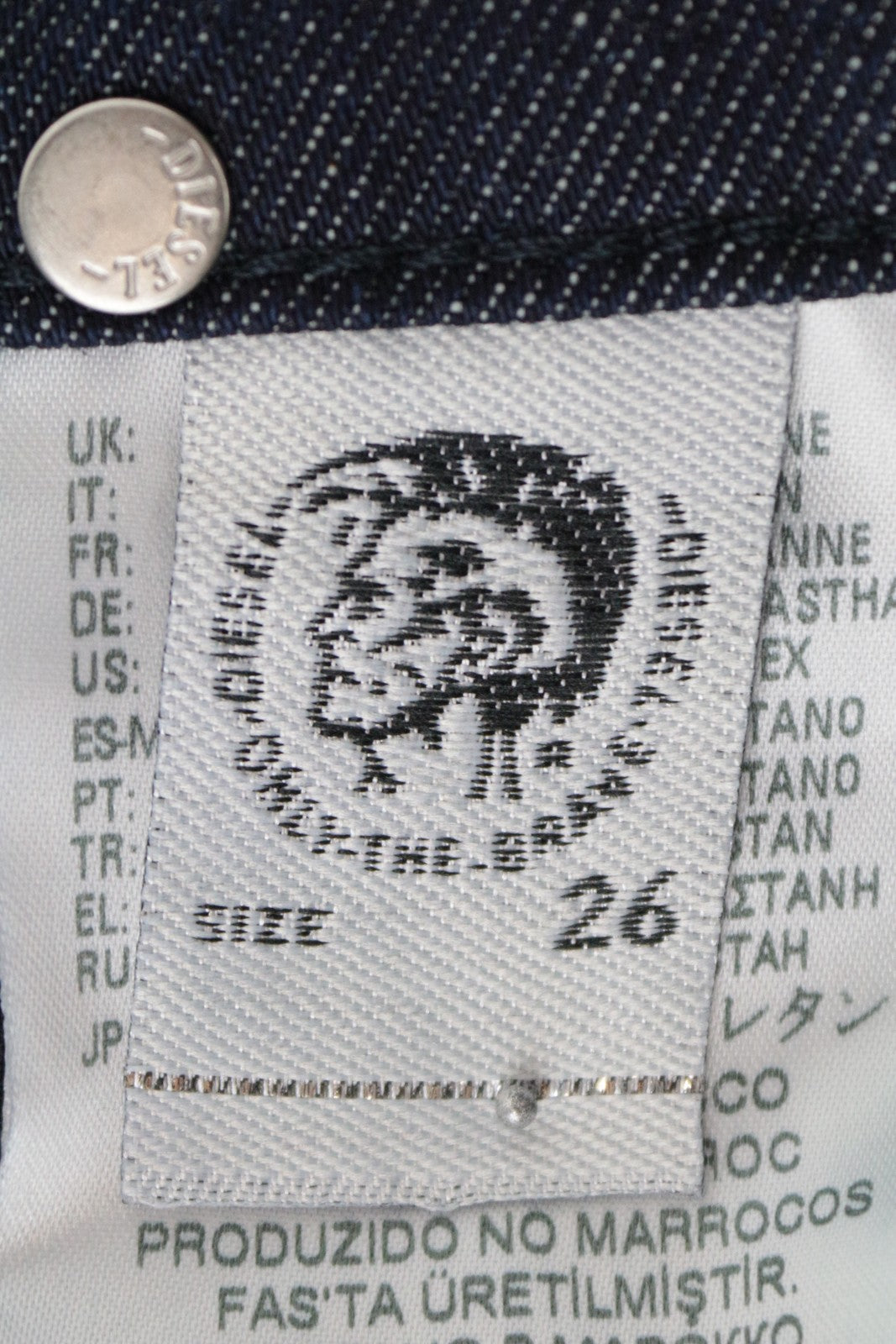 DIESEL D-Rifty 080AK moteriški W26/L30 žemo juosmens ploni tamprūs mėlyni džinsai 