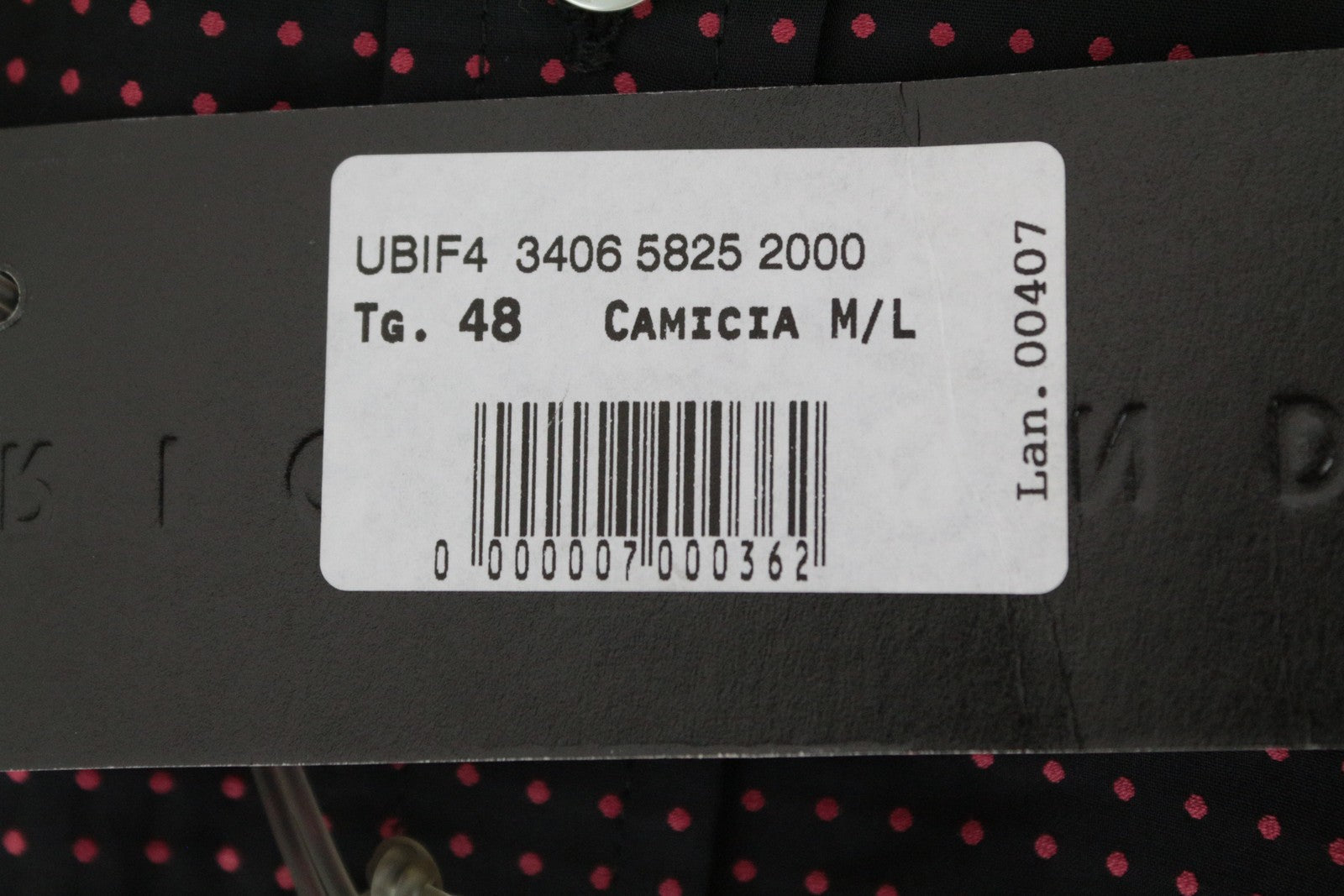 RICHMOND vyriški M/L dydžio juodi medvilniniai marškiniai ilgomis rankovėmis su sagomis užsegamais taškeliais 