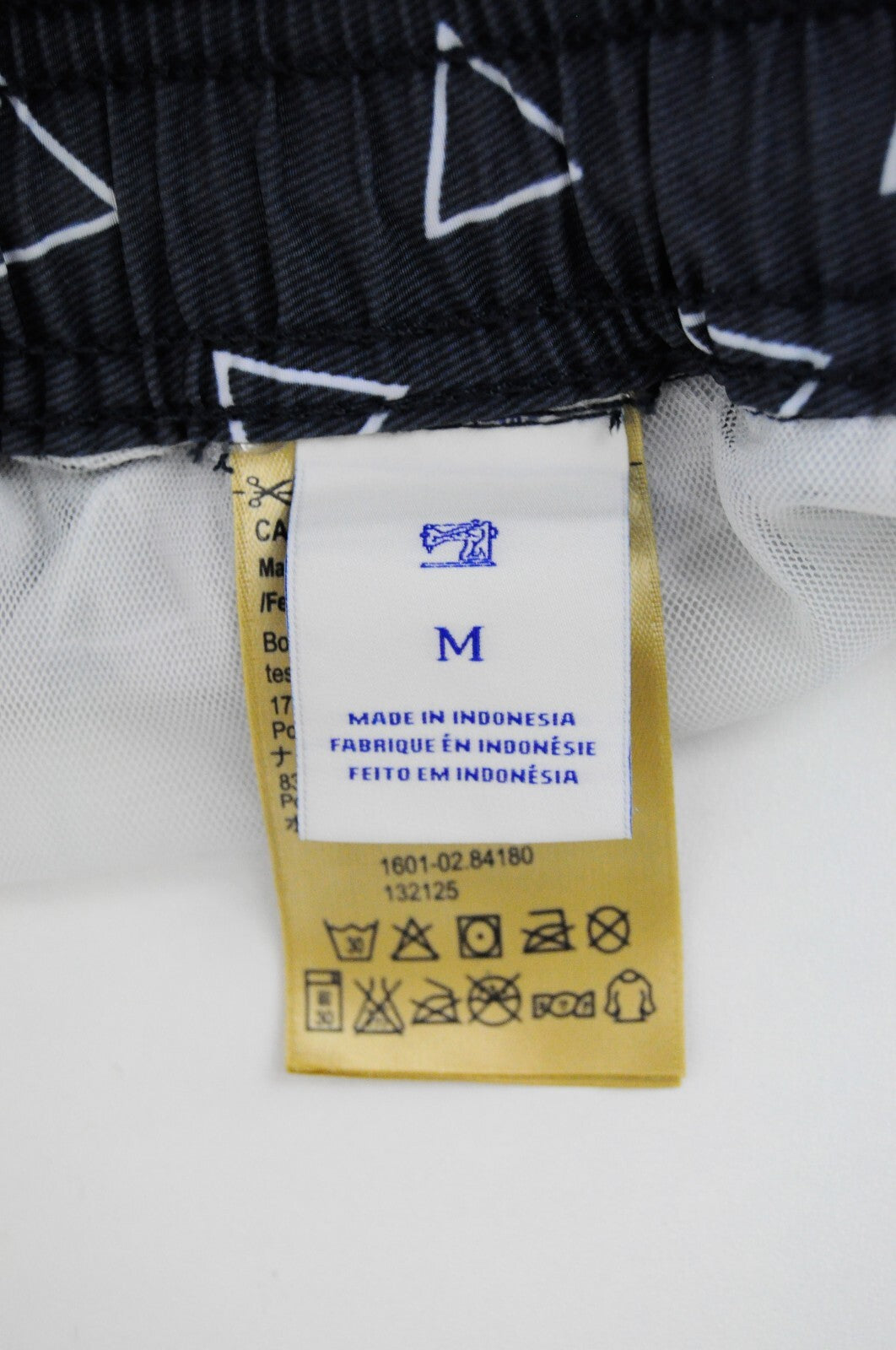 SCOTCH & SODA  Couture M Swim Trunks Grey Blue Triangle Print Drawstring