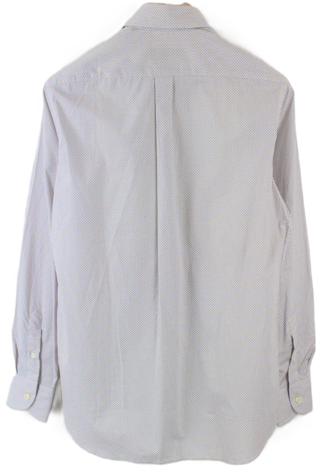 HARMONT & BLAINE Mens S Cotton Shirt Long Sleeve Blue Yellow Pattern White