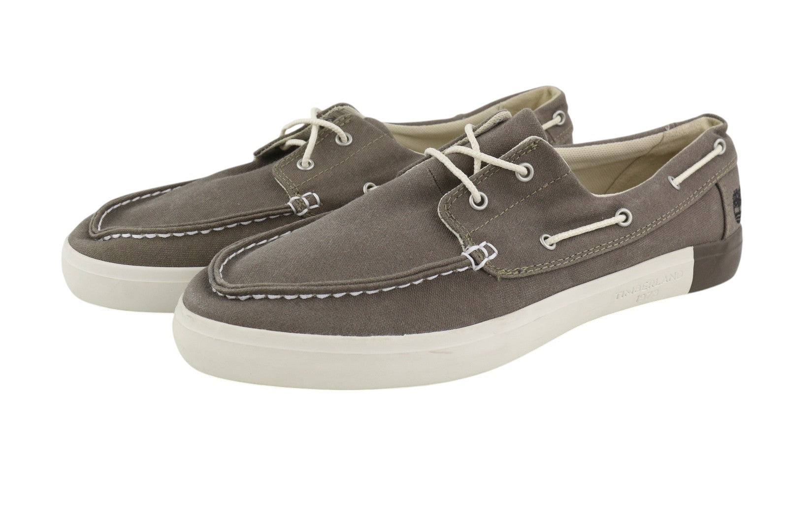 TIMBERLAND A1AYO vyriški batai EU43.5/44.5 tamsiai pilki užsegami laivelio formos migdolų nosies logotipas 